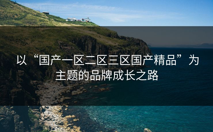 以“国产一区二区三区国产精品”为主题的品牌成长之路