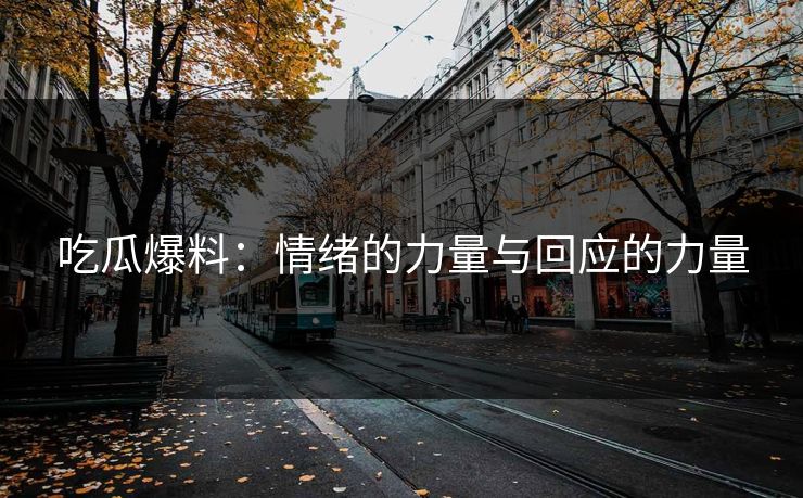 吃瓜爆料：情绪的力量与回应的力量